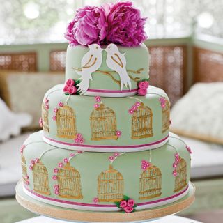 Victoria Glass's Love Birds Wedding Cake