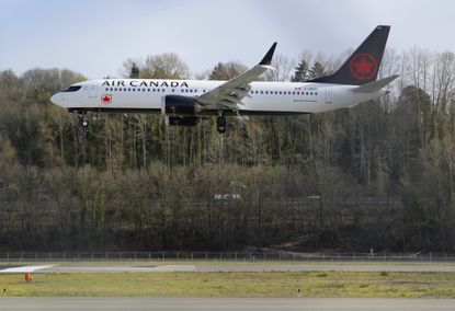 A Boeing 737 MAX operated by Air Canada.