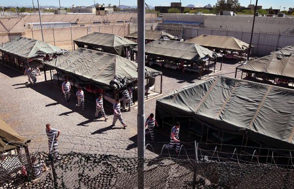 Maricopa County&amp;#039;s infamous Tent City in 2010.