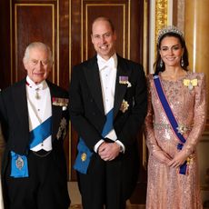 King Charles, Prince William and Princess Kate attend a Diplomatic Reception at Buckingham Palace
