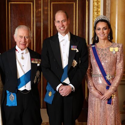 King Charles, Prince William and Princess Kate attend a Diplomatic Reception at Buckingham Palace