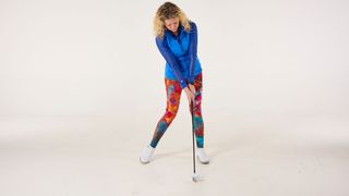 Katie Dawkins demonstrates an iron play drill to improve your ball striking