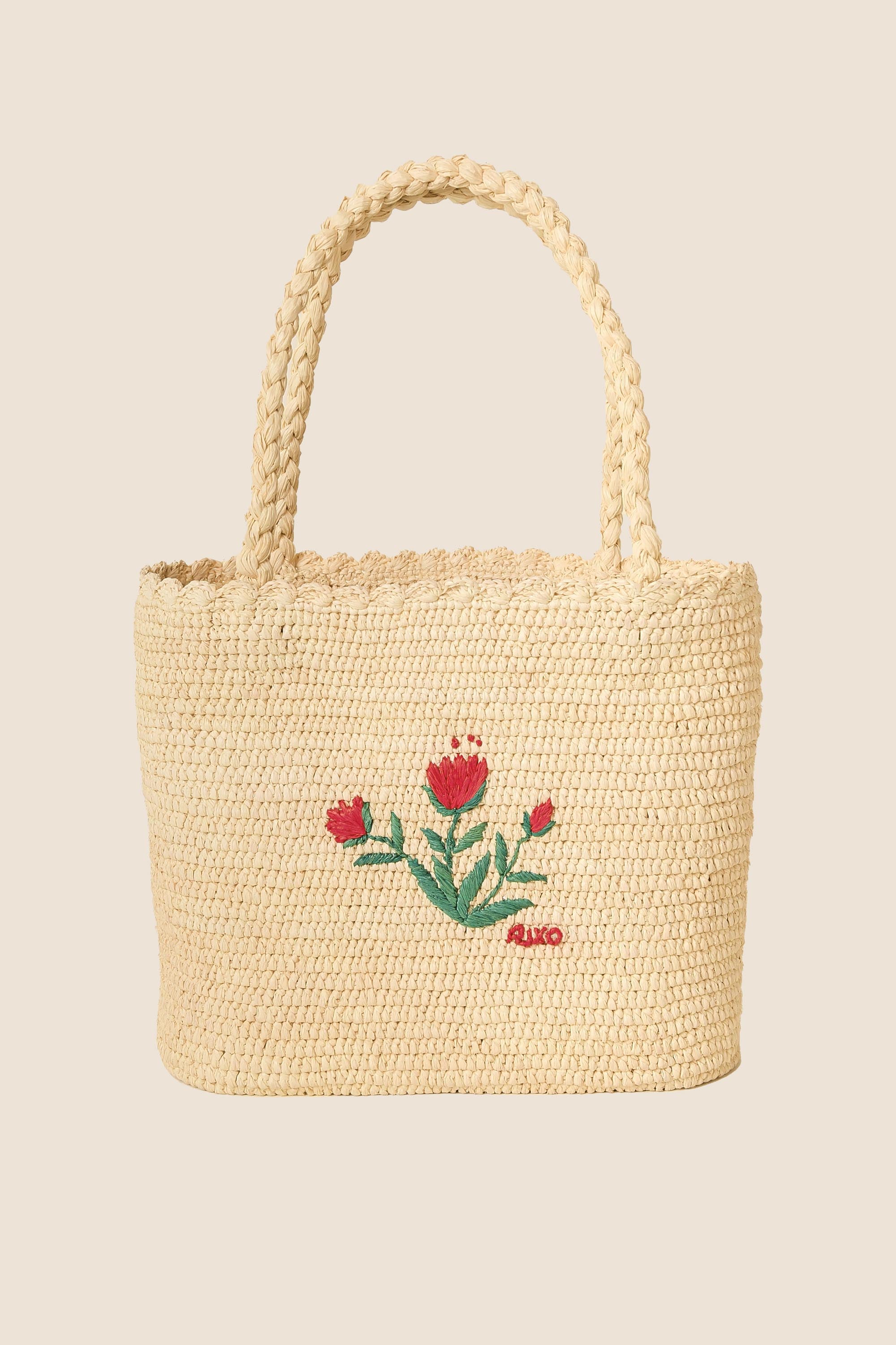 Nilani - Rose Floral Embroidery Natural