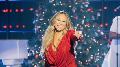 Mariah Carey performs &quot;Oh Santa&quot; from her 25th Anniversary album reissue of Merry Christmas during The Late Late Show with James Corden, airing Tuesday, December 17, 2019