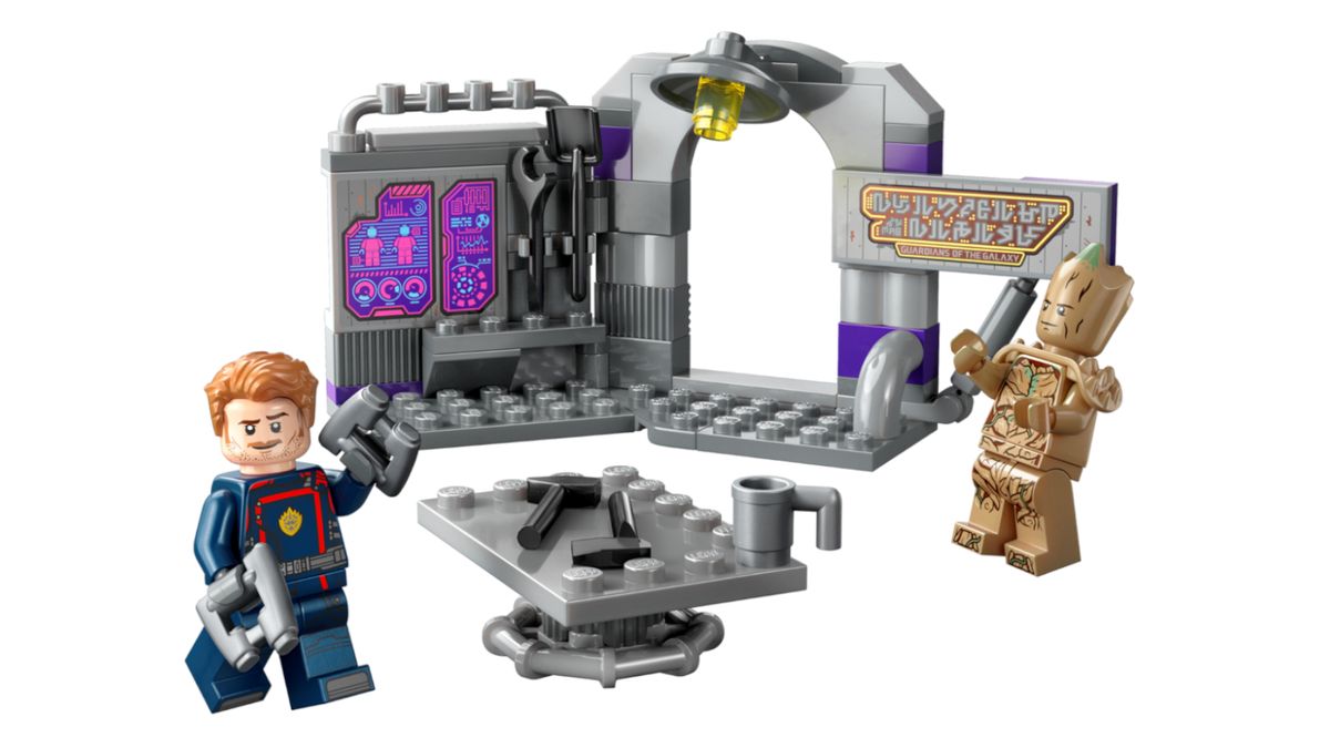 Lego Guardians of the Galaxy Headquarters promo images on a plain background