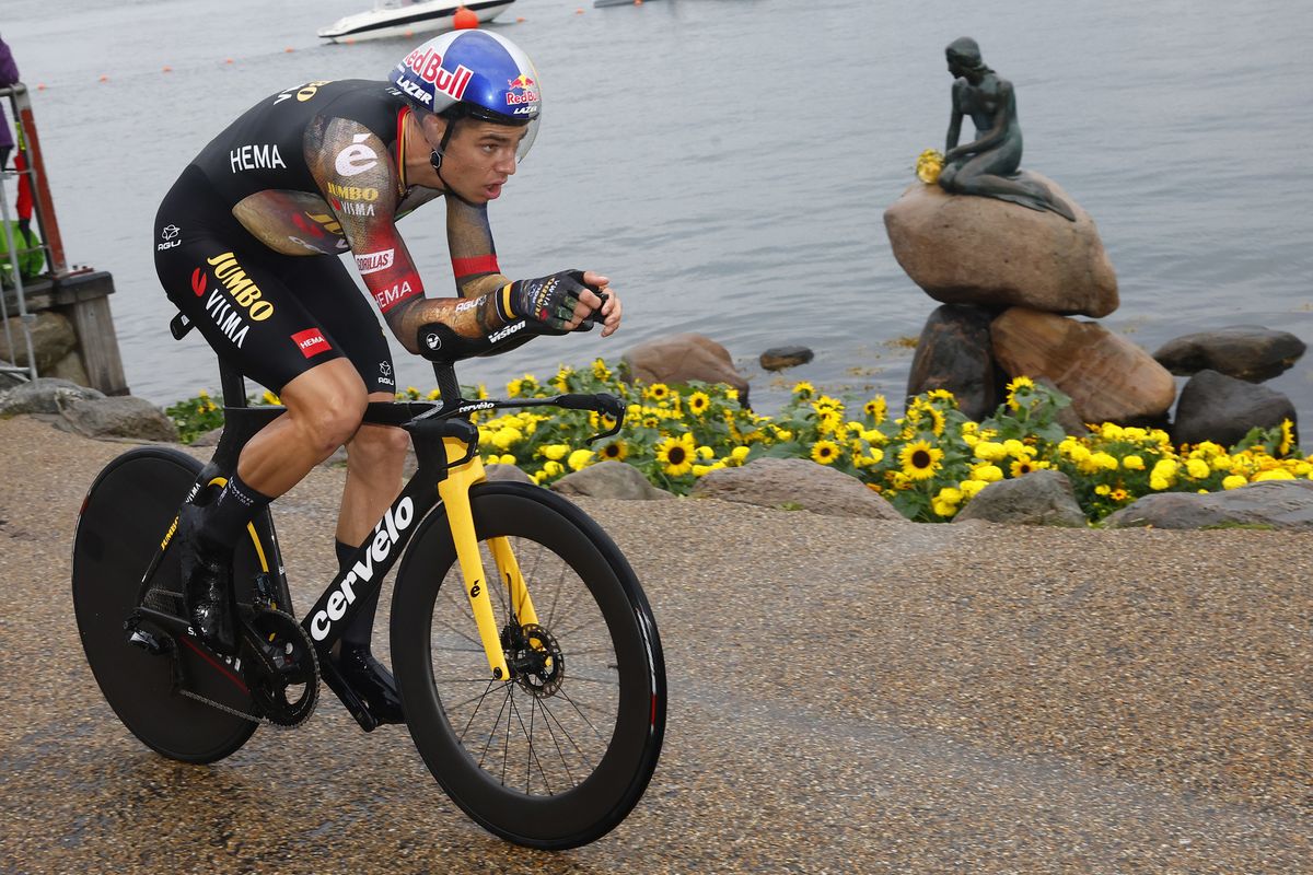 Wout van Aert in the opening time trial of the Tour de France