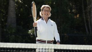Annette Bening as Joy on the tennis court in Apples Never Fall