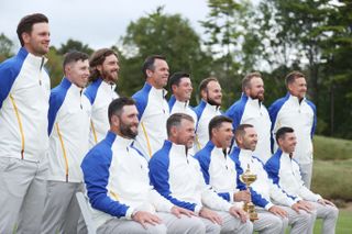 Team Europe pose for a team photo at the 2021 Ryder Cup