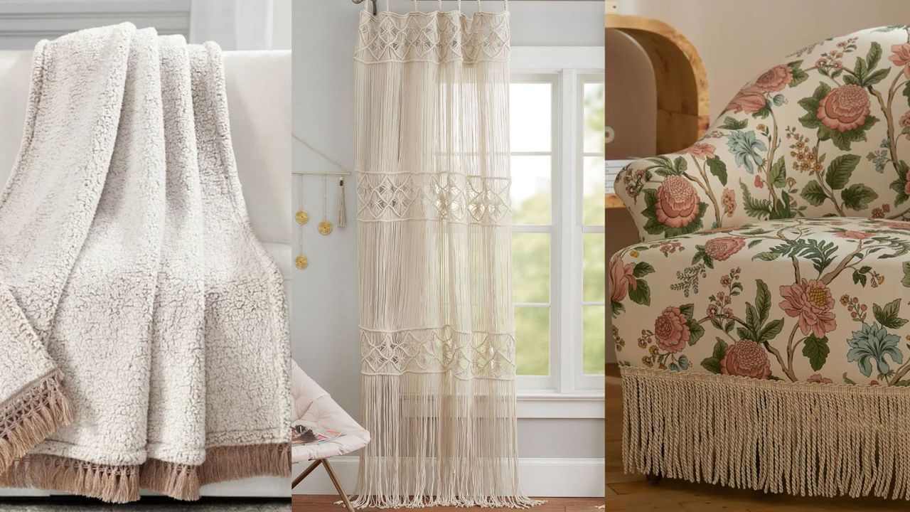 A selection of fringed decor