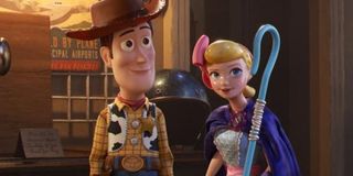 Bo Peep in the antique store in Toy Story 4 with Woody