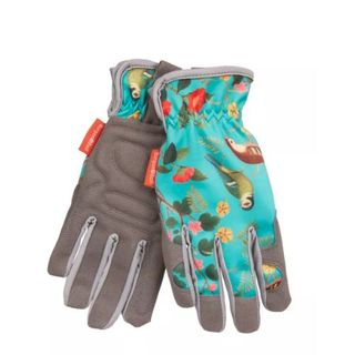 gardening gloves with bird print