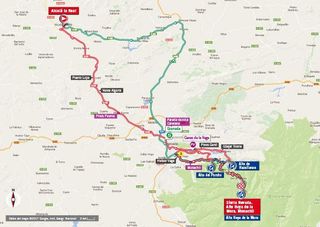 Vuelta a Espana 2017 stage 15 map