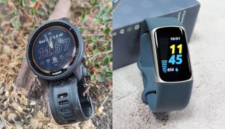 Garmin Forerunner and Fitbit Charge 5