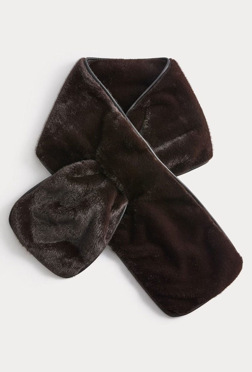 Formal Faux Fur Piped Scarf