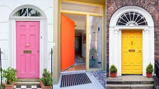 Bright and bold front door colours