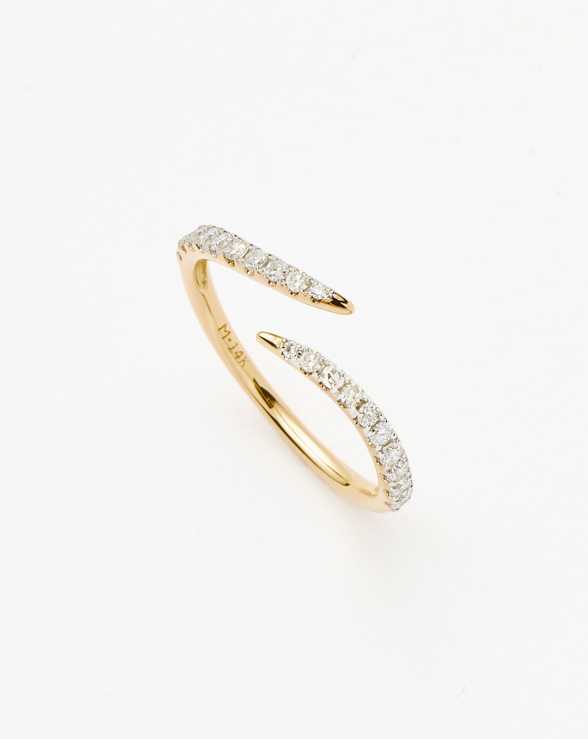 Fine Open Claw Ring | 14ct Solid Gold/diamond