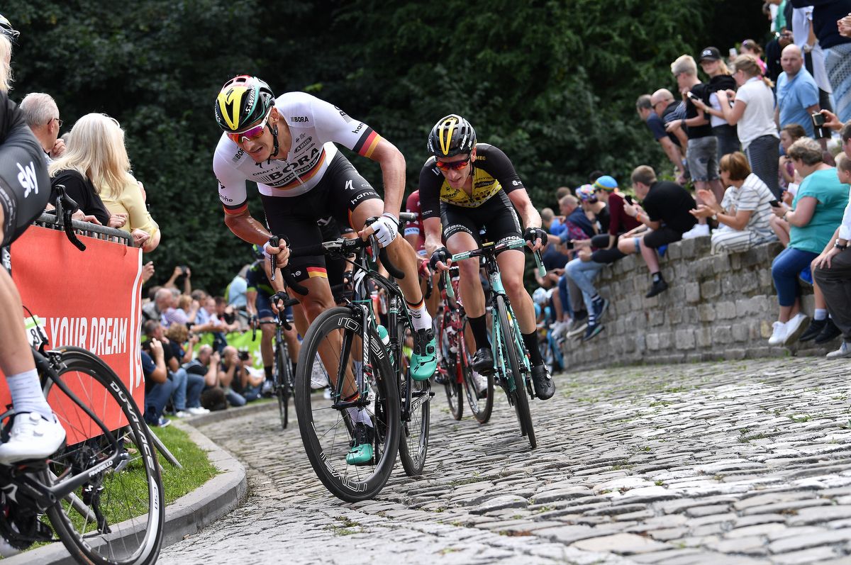 German national champion Marcus Burghardt fighting to hold the wheel