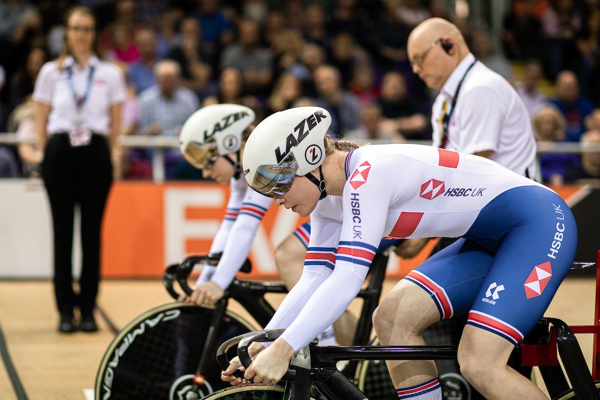 Milly Tanner and Lauren Bate in the team sprint