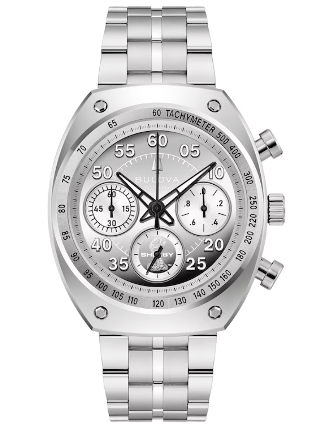 hsamuel, Bulova Men's Shelby Racer Silver Tone Dial &amp;amp; Split Finish Stainless Steel Limited Edition Watch