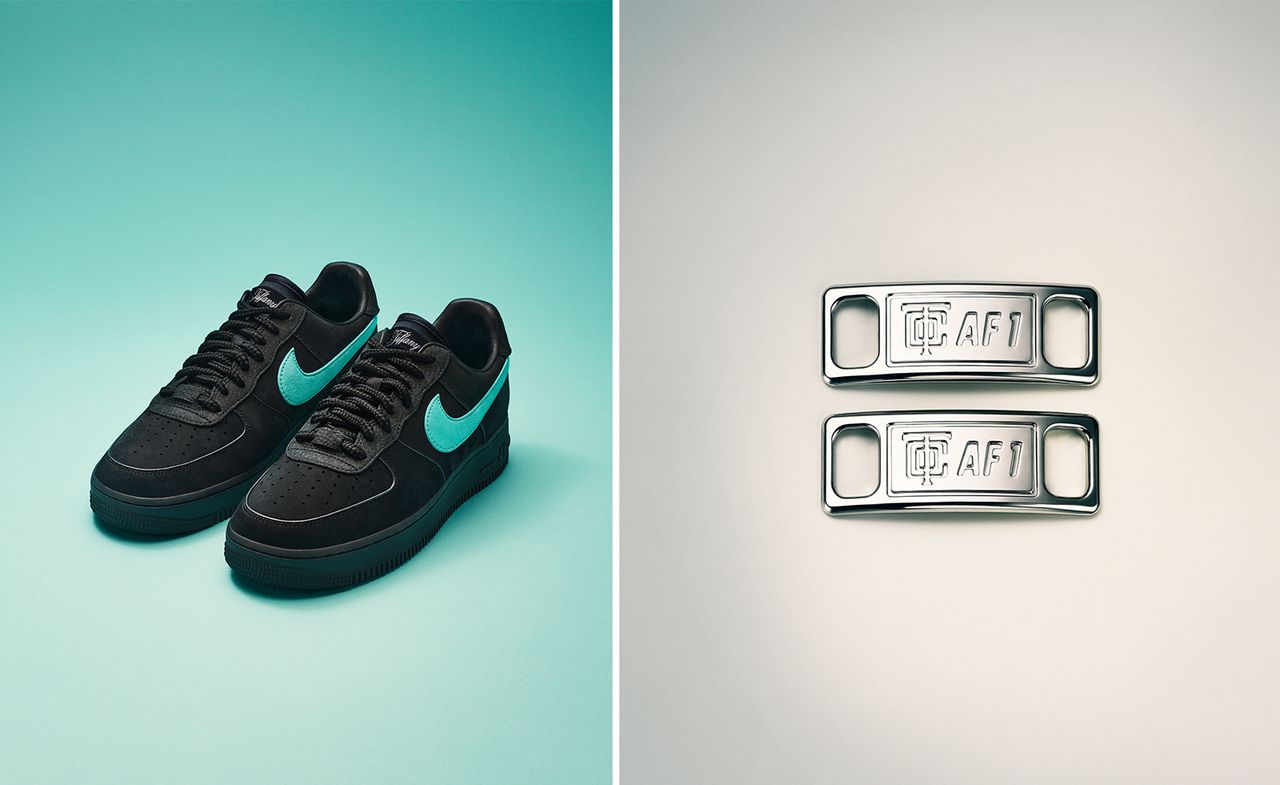 Nike x Tiffany &amp; Co Air Force 1 1837 and silver lace tags