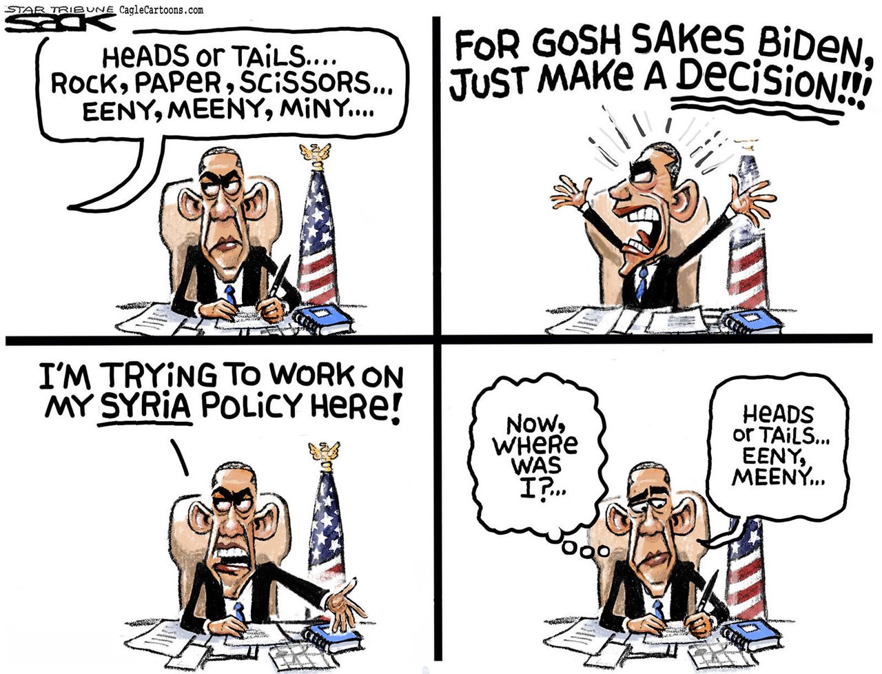 Obama cartoon U.S. Joe Biden Syria