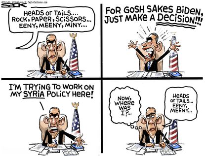 Obama cartoon U.S. Joe Biden Syria