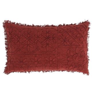 Elmwood Tufted Red Cushion