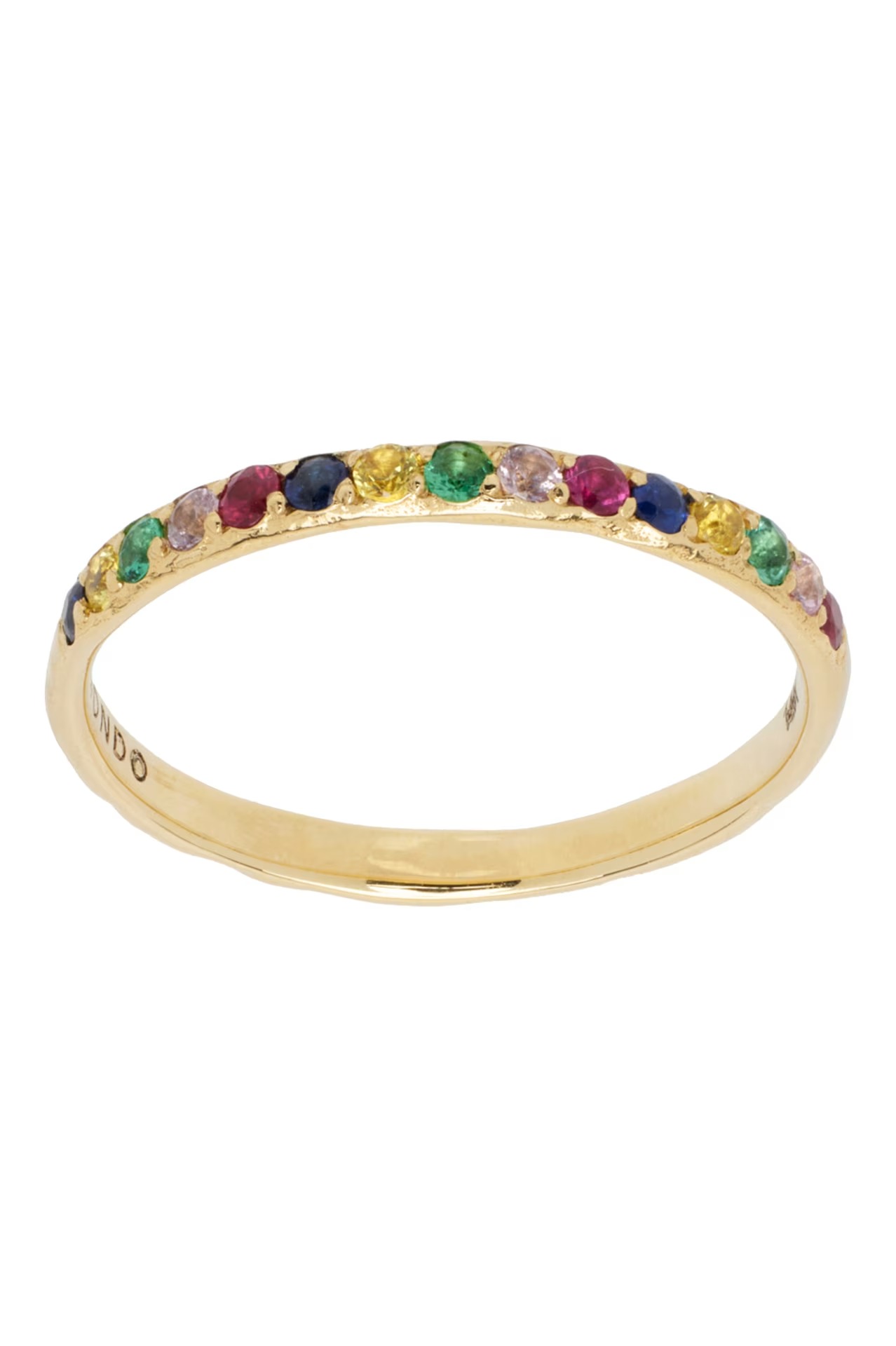 Mondo Mondo, Gold Amador 2mm Pave Ring