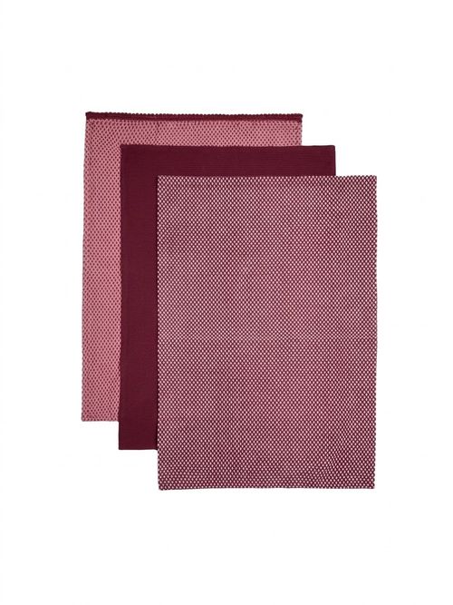 Burgundy 3 Pack Burgundy Tea Towels