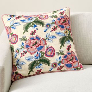 Maddie Floral Embroidered Pillow