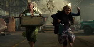 Emily Blunt and Millicent Simmonds as Evelyn and Regan in Quiet Place Part 2
