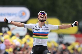Julian Alaphilippe (Deceuninck-Quickstep) wins stage 1 of the 2021 Tour de France