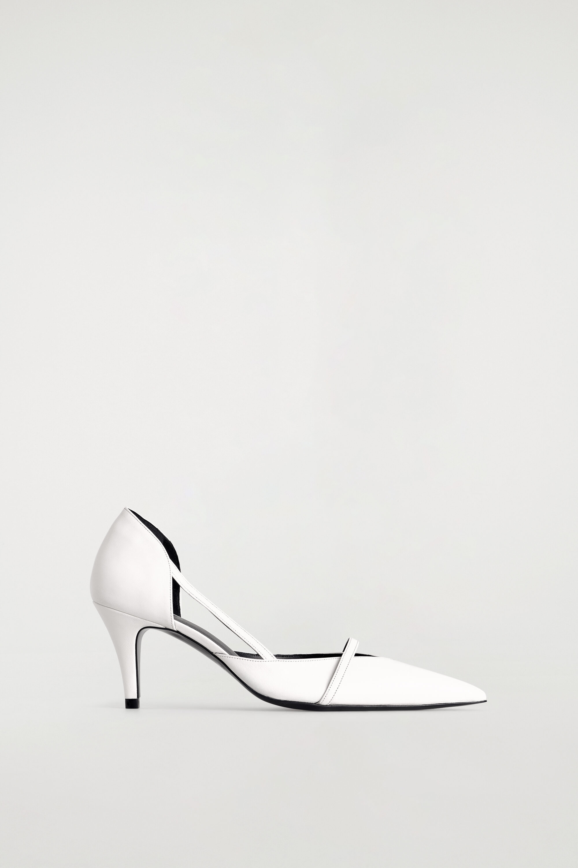 Strap-Detail Leather Pumps