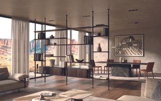 Milan Design Week Cattelan Italia Harbour bookcase as room divider