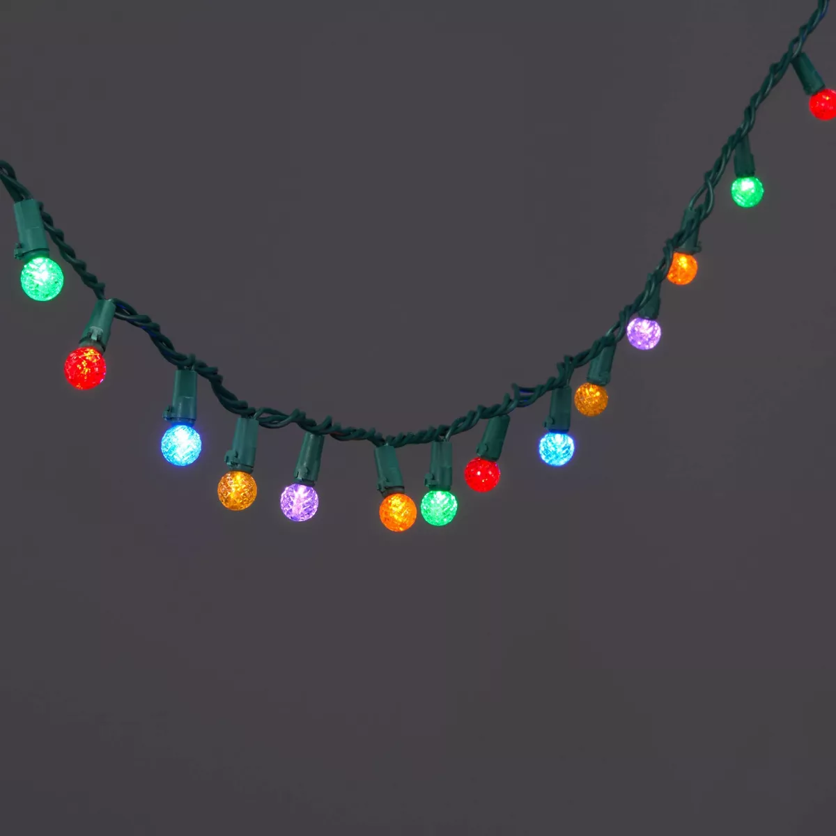 150ct Led Faceted Sphere Christmas String Lights Spool With Green Wire - Wondershop™