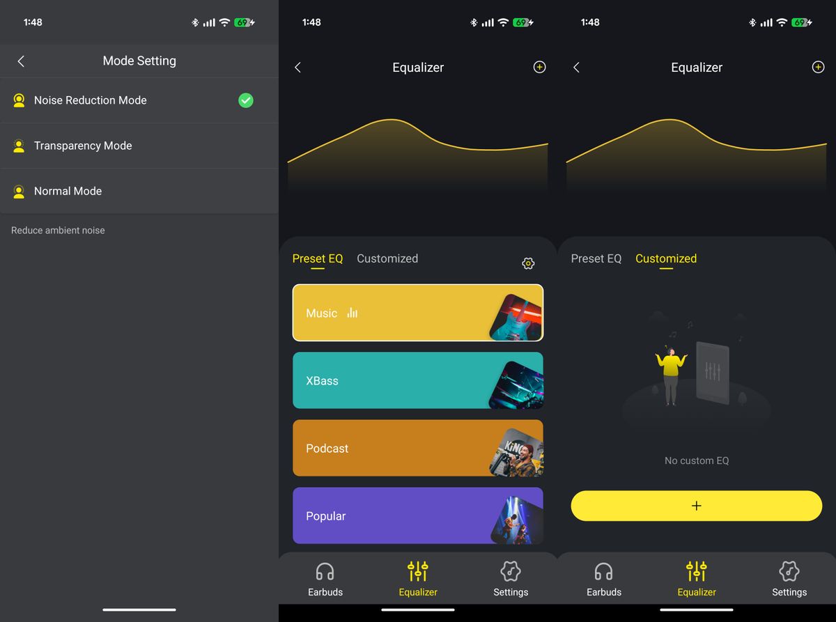 Tribit QuietPlus 81 Over-Ear Headphones app screenshots
