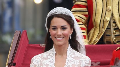Catherine Duchess of Cambridge on her wedding day in 2011