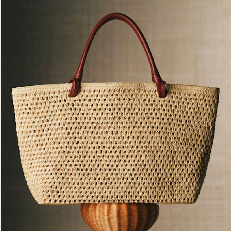 Image of raffia tote bag