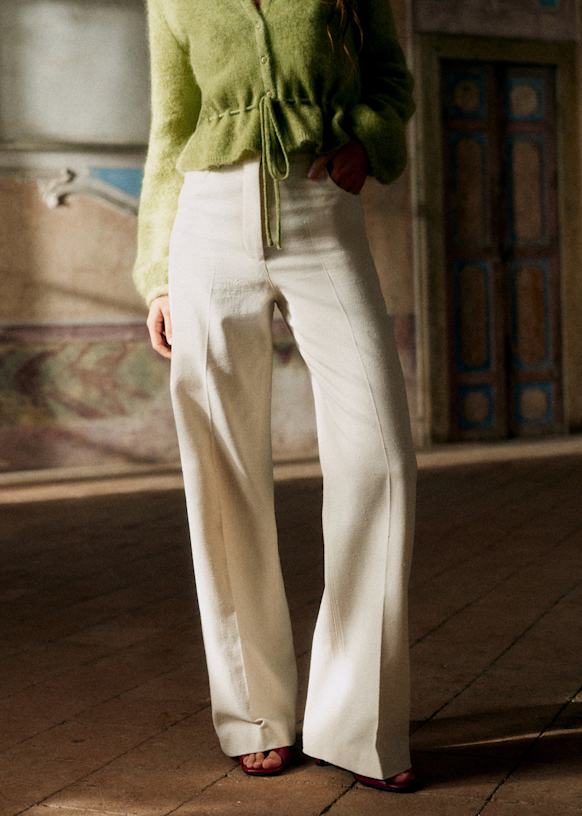 Soan Pant - Ecru - Recycled Cotton - S&amp;eacute;zane