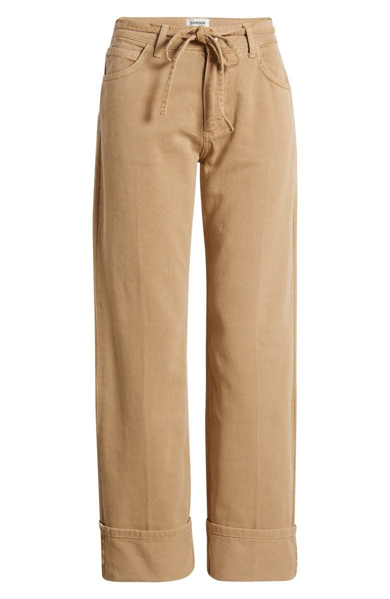 Sylvie Drawstring Cuffed Wide Leg Jeans
