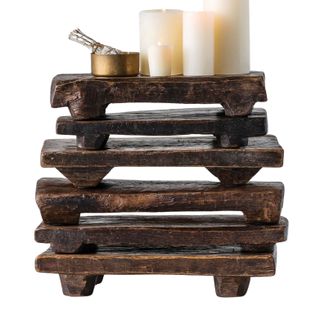 Found Reclaimed Wood Pedestal Tray