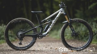 Canyon Spectral CFR bike in a forest