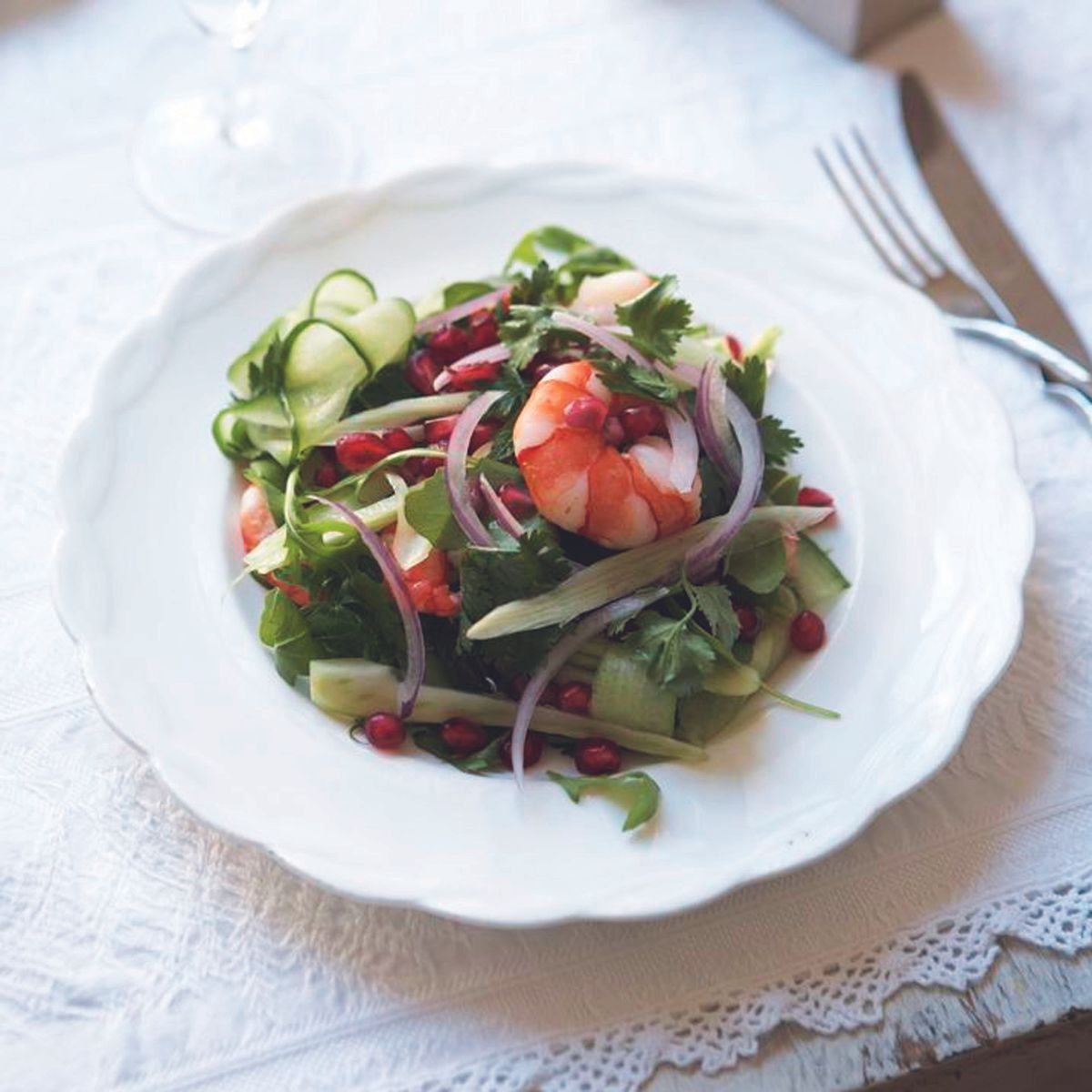 Prawn and Fennel Salad with Pomegranate Dinner Recipes Woman & Home