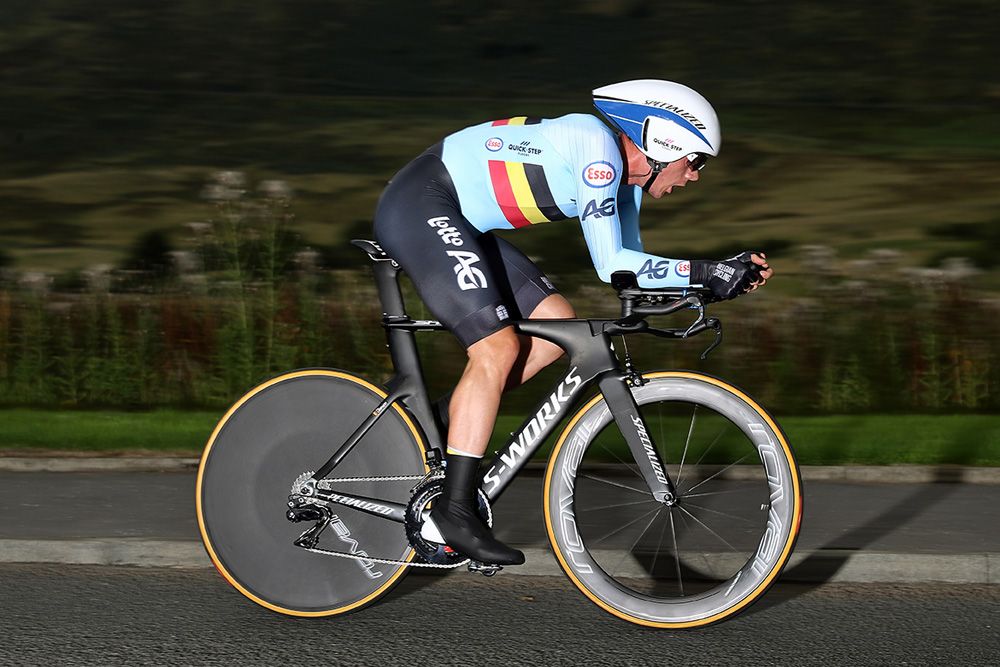 Yves Lampaert (Belgium) held the fastest time for a spell