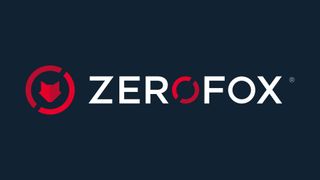 ZeroFox logo against a dark blue background