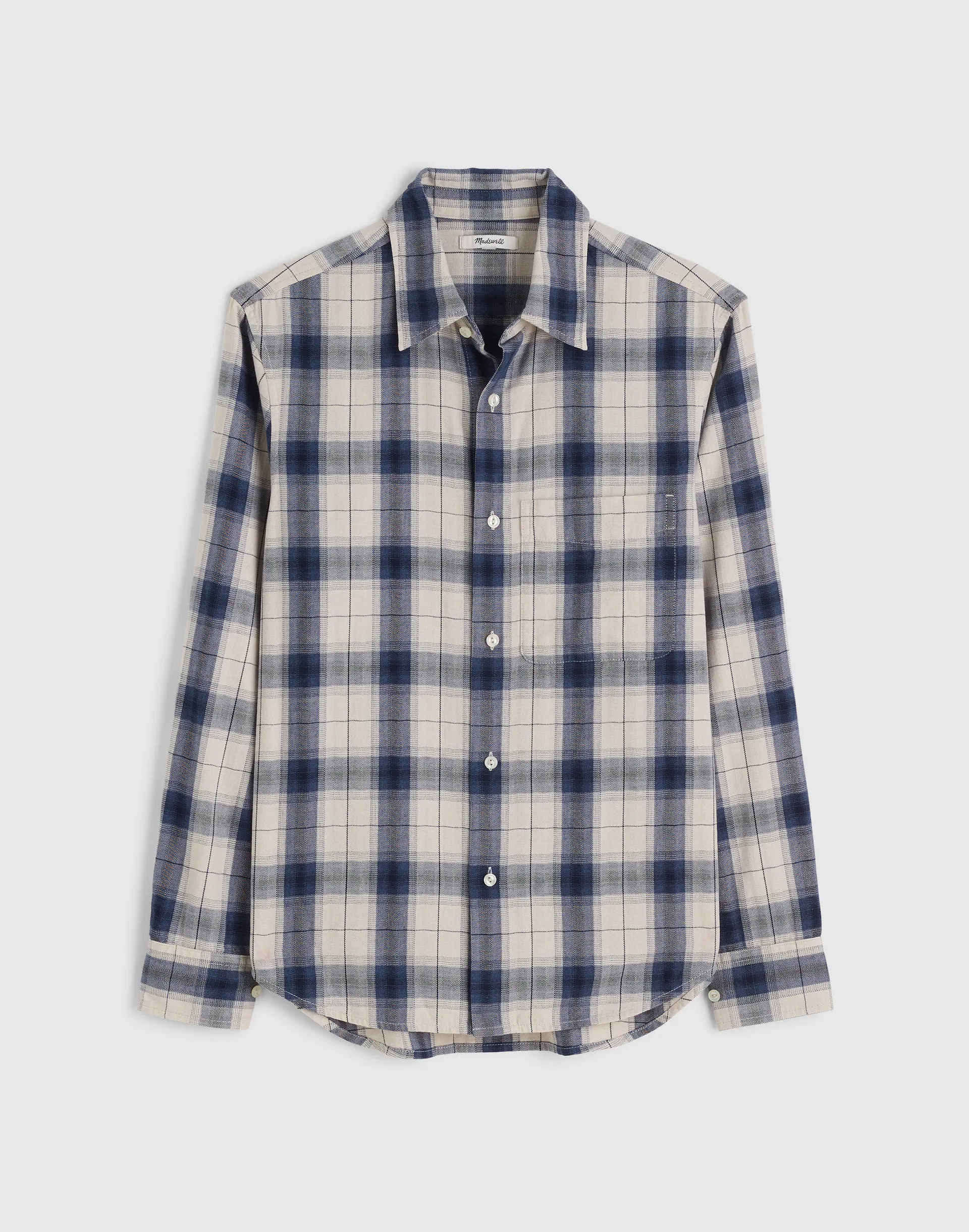 Lightweight Flannel Button-Up Shirt