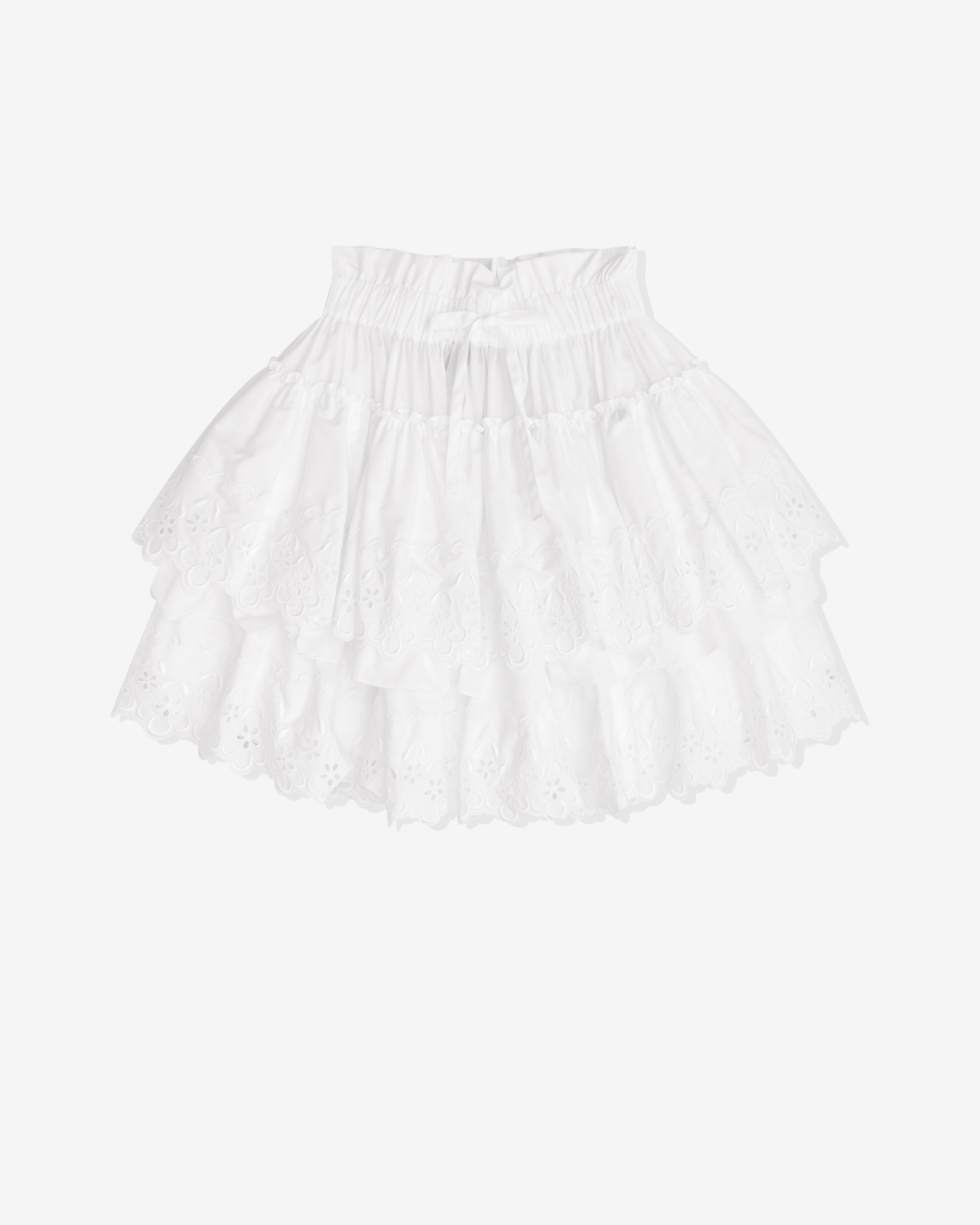 Simone Rocha - Women's Frilly Tiered Mini Skirt - (white)