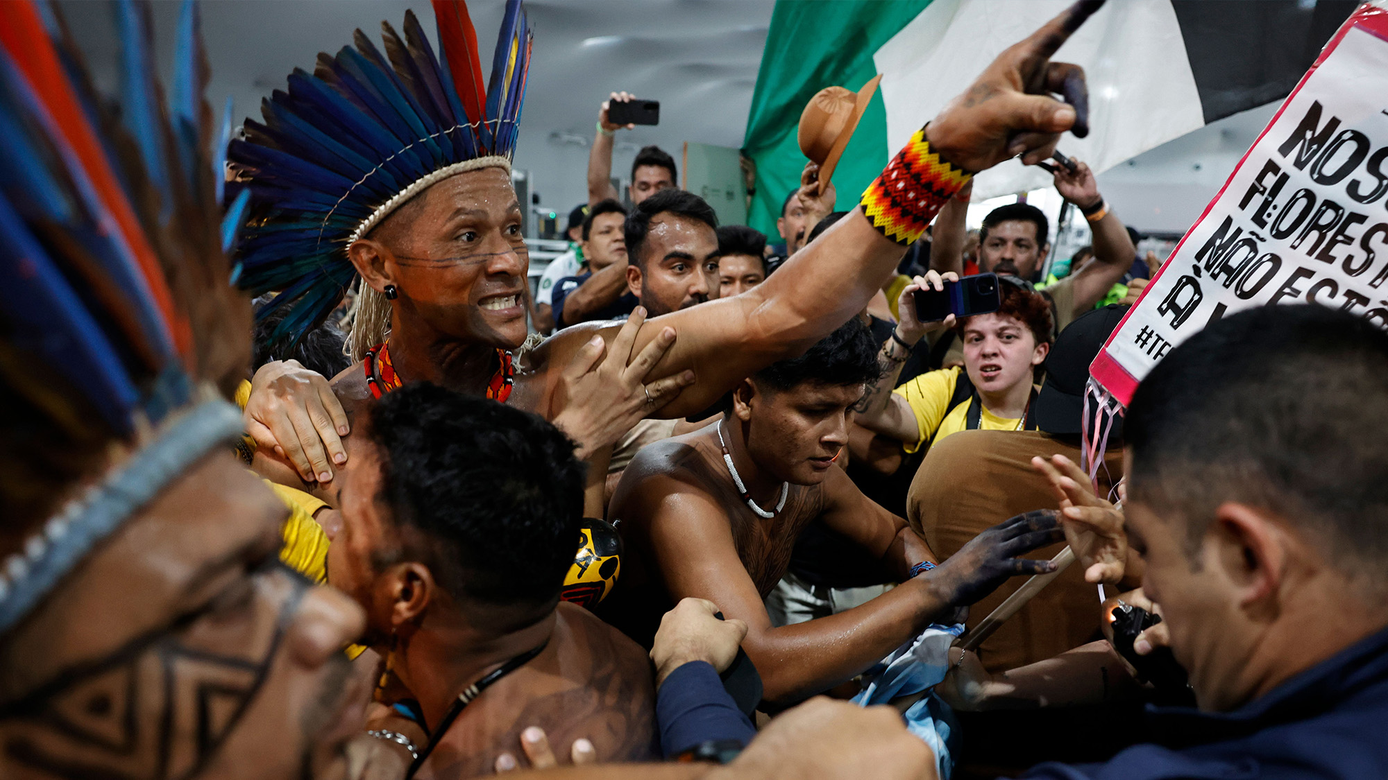 Protesters try to storm UN Climate Change Conference (Cop30) headquarters in Brazil, Belem