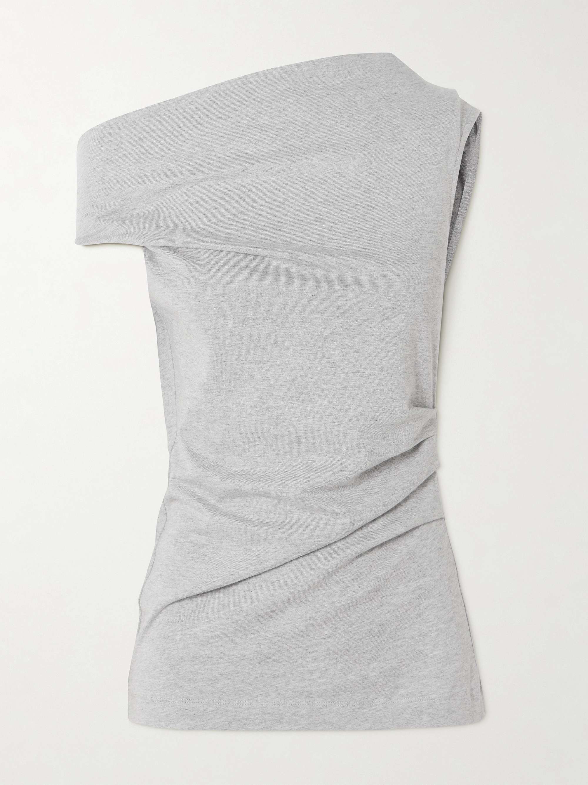 Off-The-Shoulder Draped Cotton-Jersey Top