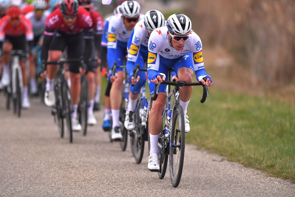 SAINTESMARIESDELAMER FRANCE FEBRUARY 13 Iljo Keisse of Belgium and Team Deceuninck Quick Step during the 5th Tour de La Provence 2020 Stage 1 a 1495km stage from Chteaurenard to SaintesMariesDeLaMer TDLP letourdelaprovence TDLP2020 on February 13 2020 in SaintesMariesDeLaMer France Photo by Luc ClaessenGetty Images